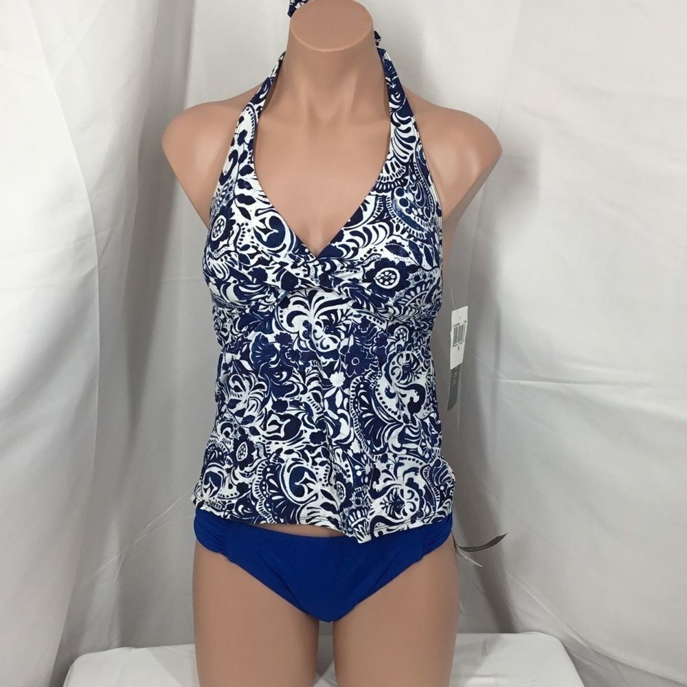 Lauren Ralph Lauren Blue And White Bikini